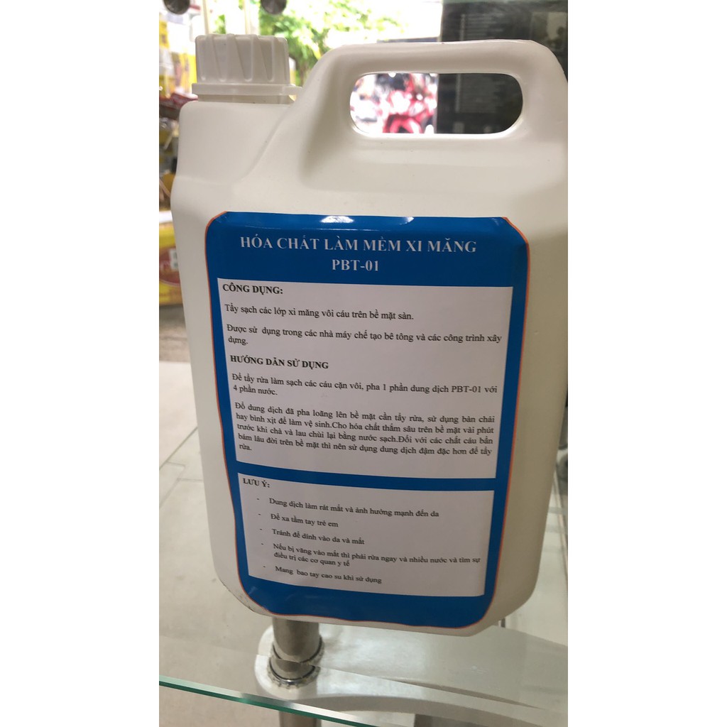 Dung dịch làm mềm bê tông, xi măng PBT-01 can 5L