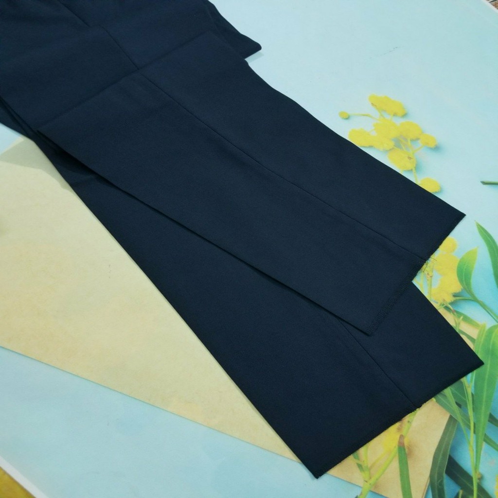 Quần tây nam Việt Tiến màu XANH ĐEN trơn - phom suông REGULAR- có ly và không ly- SHOP HỨA