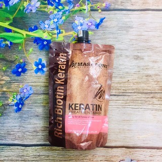 Dầu hấp ủ tóc phục hồi chuyên sâu Masaroni Keratin Treatment mask (dạng túi) 500ml