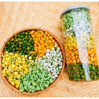 Đậu Hà Lan Mix 5 Vị❤️Loại Đặc Biệt❤️Vị Mù Tạt,Sữa,Tỏi Ớt,Phô Mai,Sầu Riêng-Hũ 500gr_Ăn Vặt CemLYHN