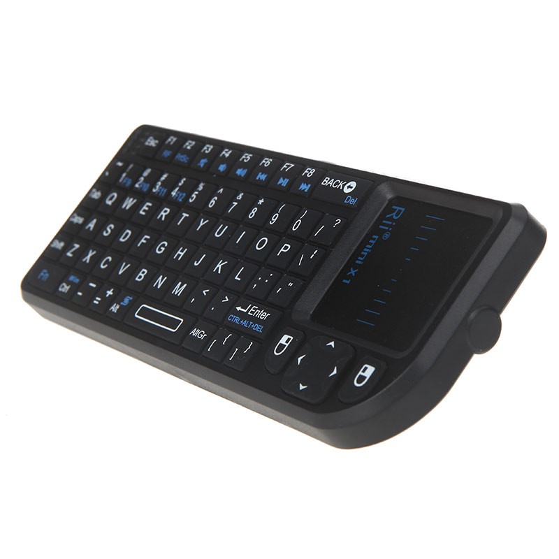 Ê Rii® mini X1 Handheld 2.4G Wireless Keyboard Touchpad Mouse for PC Notebook Smart TV Black
