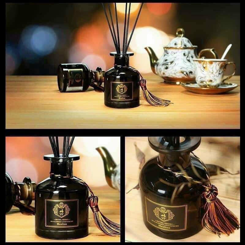 Lọ tinh dầu để bàn đen