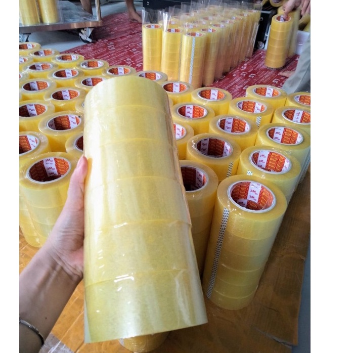 Cuộn băng dính bản to 1kg đóng hàng siêu dai, siêu bền lõi mỏng - GIÁ TẠI XƯỞNG