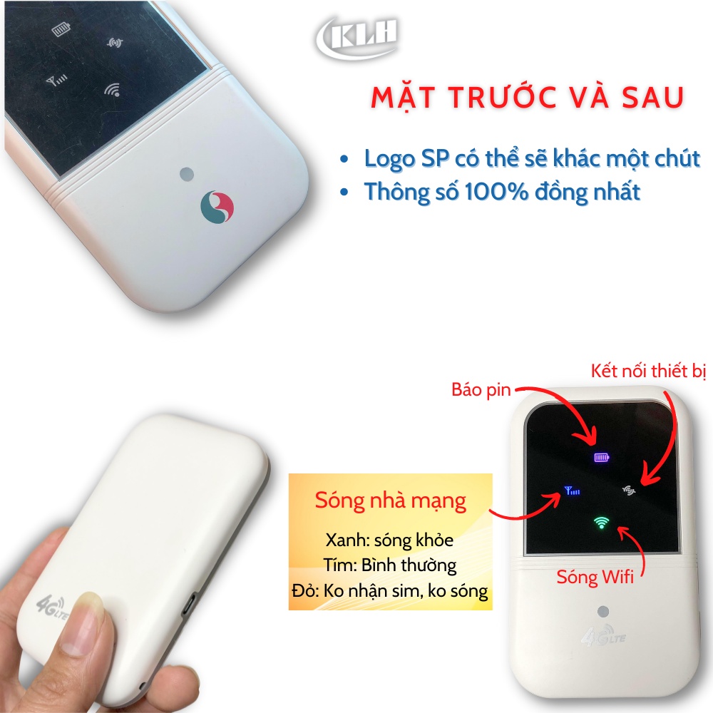 Bộ phát wifi di động KLH Zon, cục phát wi-fi 3G 4G từ sim tốc độ cao cho xe ô tô, laptop