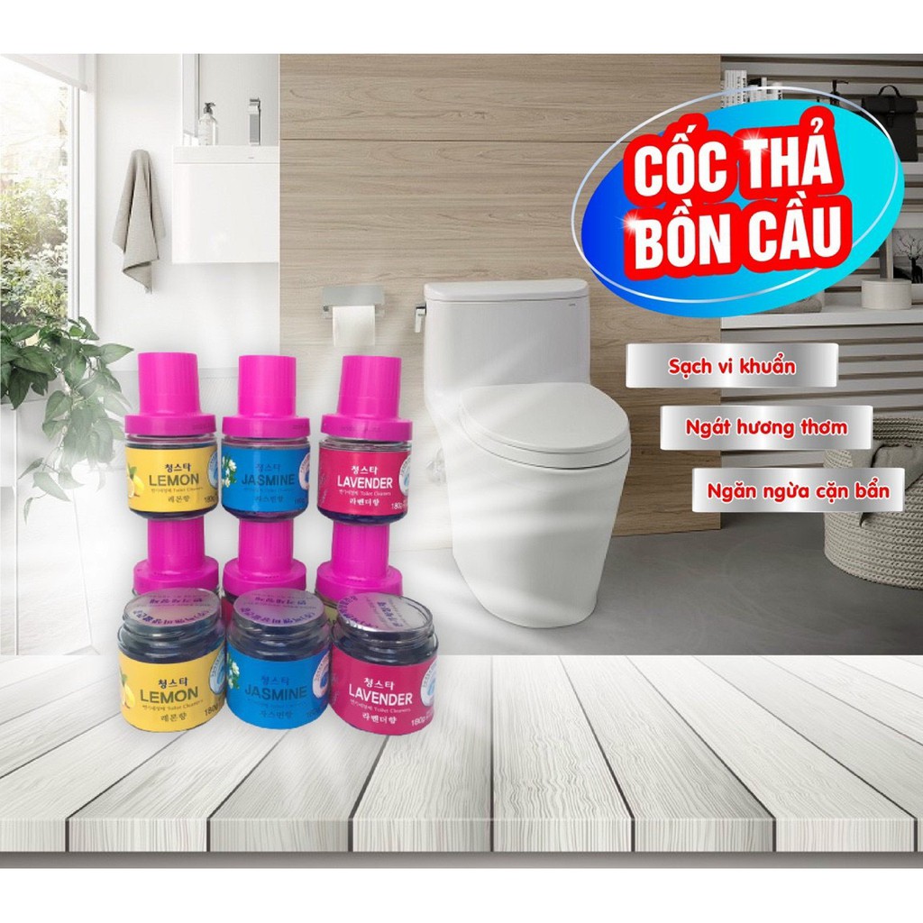 [HÀNG CÓ NẮP BẠC] Cốc thả bồn cầu  khử mùi cao cấp HÀN QUỐC-180g