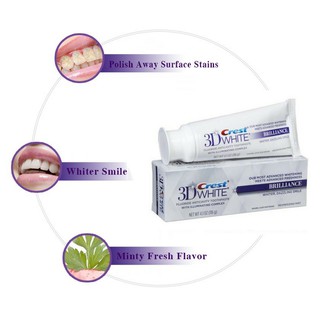 Kem đánh răng Crest 3D Brilliance - vỏ bạc