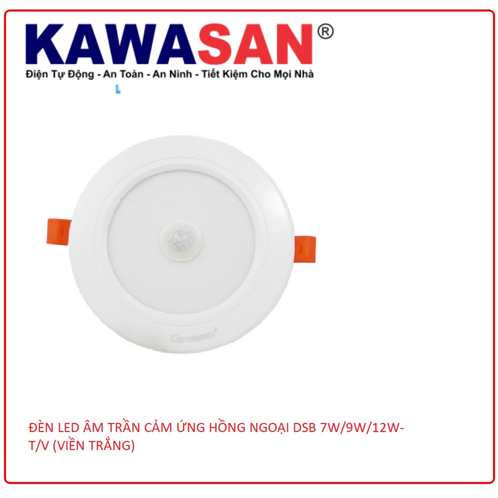 ĐÈN LED ÂM TRẦN CẢM ỨNG HỒNG NGOẠI VIỀN TRẮNG T/V (7W/9W/12W)