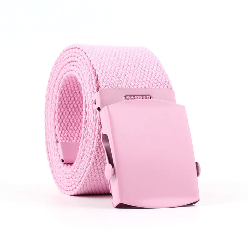 Thắt Lưng Vải Canvas Bện Khóa Chất Lượng Cao Thời Trang Unisex