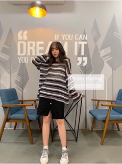 ⚡SHOP UY TÍN⚡️-ÁO LEN KẺ NGANG BASIC CỰC HOT