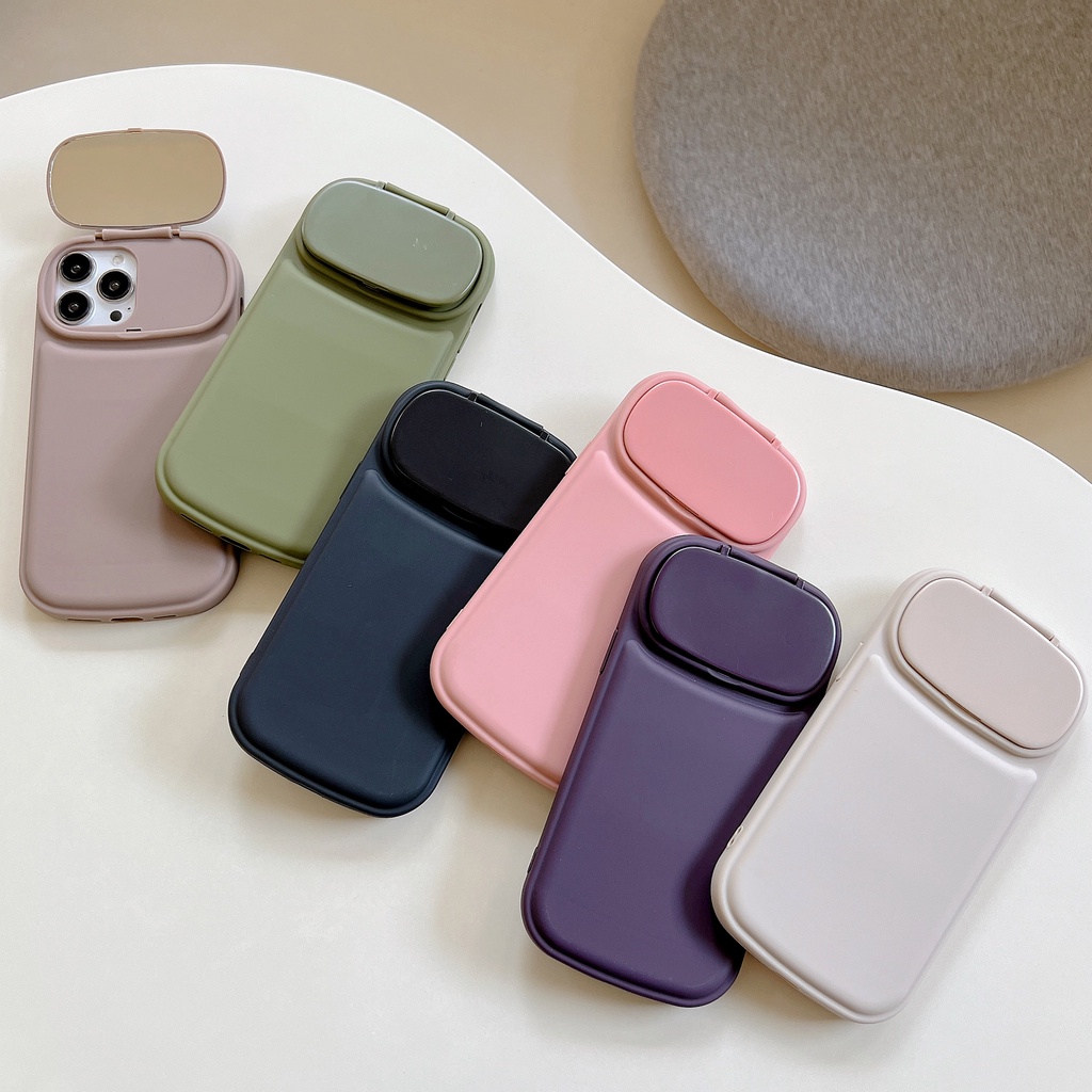 Ốp Điện Thoại Nắp Lật Mặt Gương Hoạt Hình Cho iPhone 14 / 13 / 12PRO MAX / 11 / 13PRO MAX