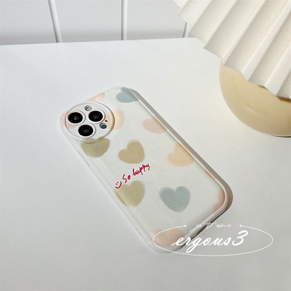 Ốp Điện Thoại Mềm Họa Tiết Hoạt Hình Đơn Giản Bảo Vệ Ống Kính Máy Ảnh Cho iPhone 14 13 12 11 Pro Max SE2020 X XR Xs Max 7 8 Plus