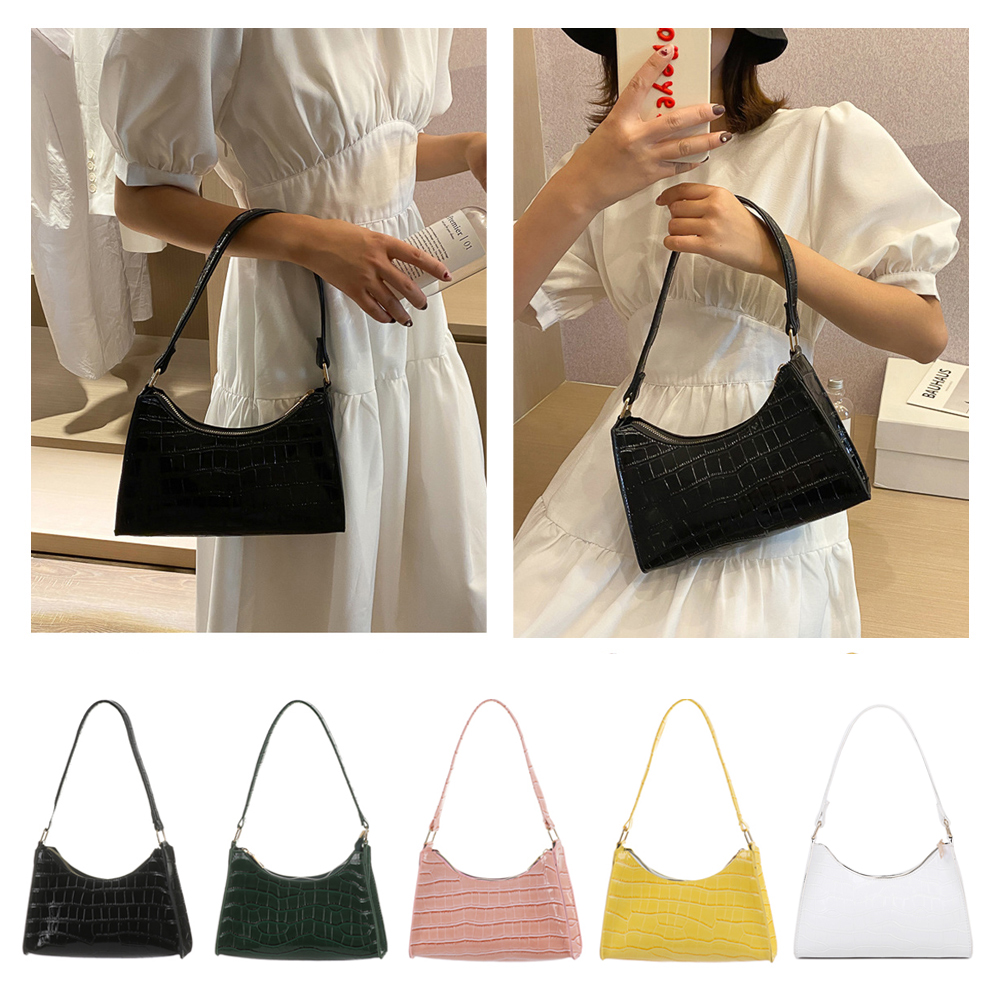 Túi Tote Đeo Vai Phong Cách Cổ Điển Sang Trọng Màu Trơn Cho Nữ