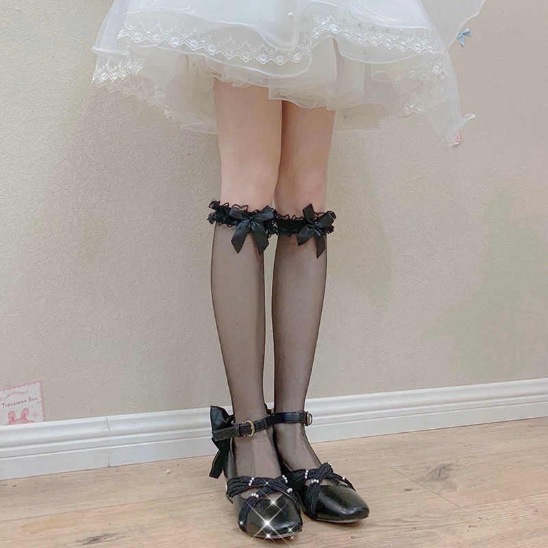 Tất Lolita ren nơ ngọt ngào