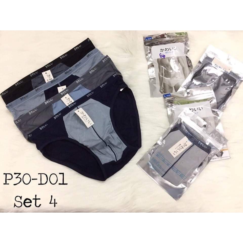 Quần Lót Nam Tam Giác Xuất Nhật Siêu Hót Chất Co Giãn 4 Chiều Mỗi Quần 1 Túi Zip Sang trọng - Chất đẹp (Màu Ngẫu Nhiên)