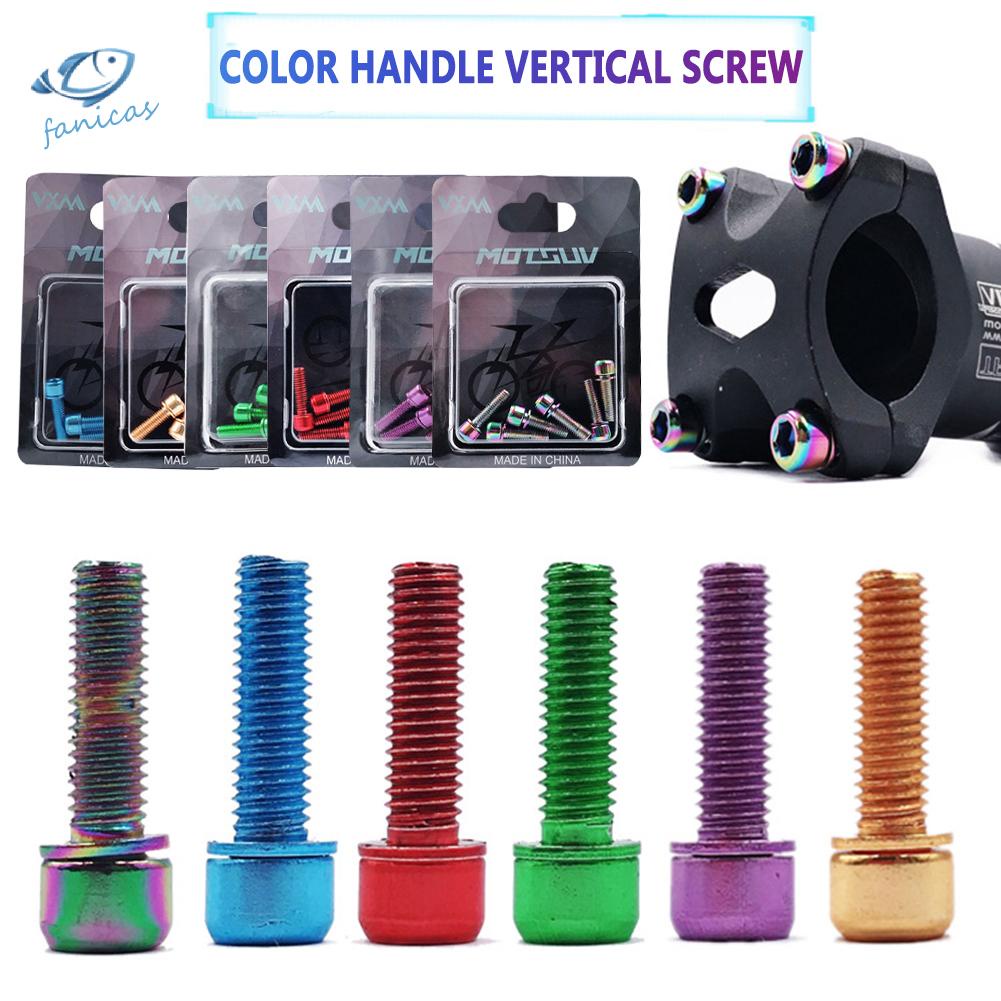 Set 6 Bu Lông M5X18Mm Bằng Titan Kèm Vòng Đệm Tiện Dụng Cho Xe Đạp Leo Núi