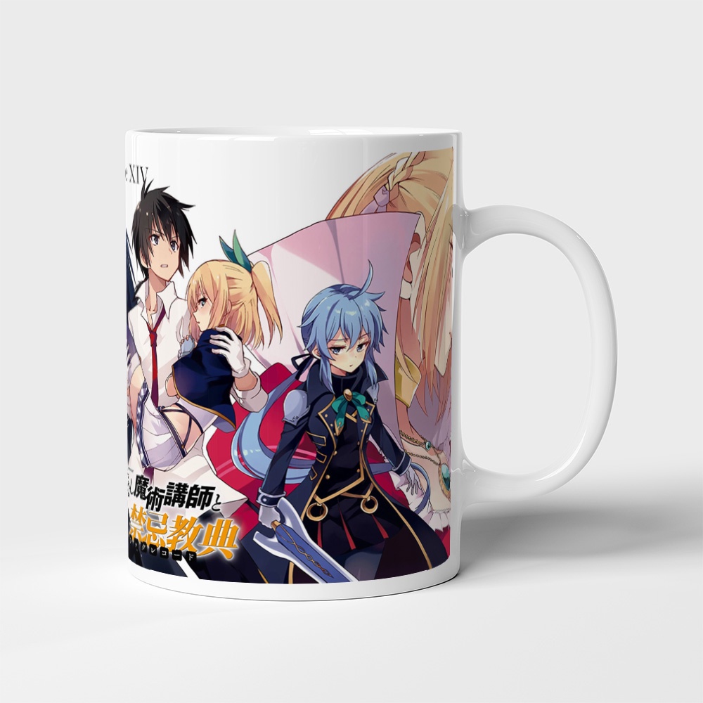 Cốc uống nước Anime, ly in hình ROKUDENASHI MAJUTSU KOUSHI TO AKASHIC RECORDS - Mẫu 1. Nhận in theo yêu cầu