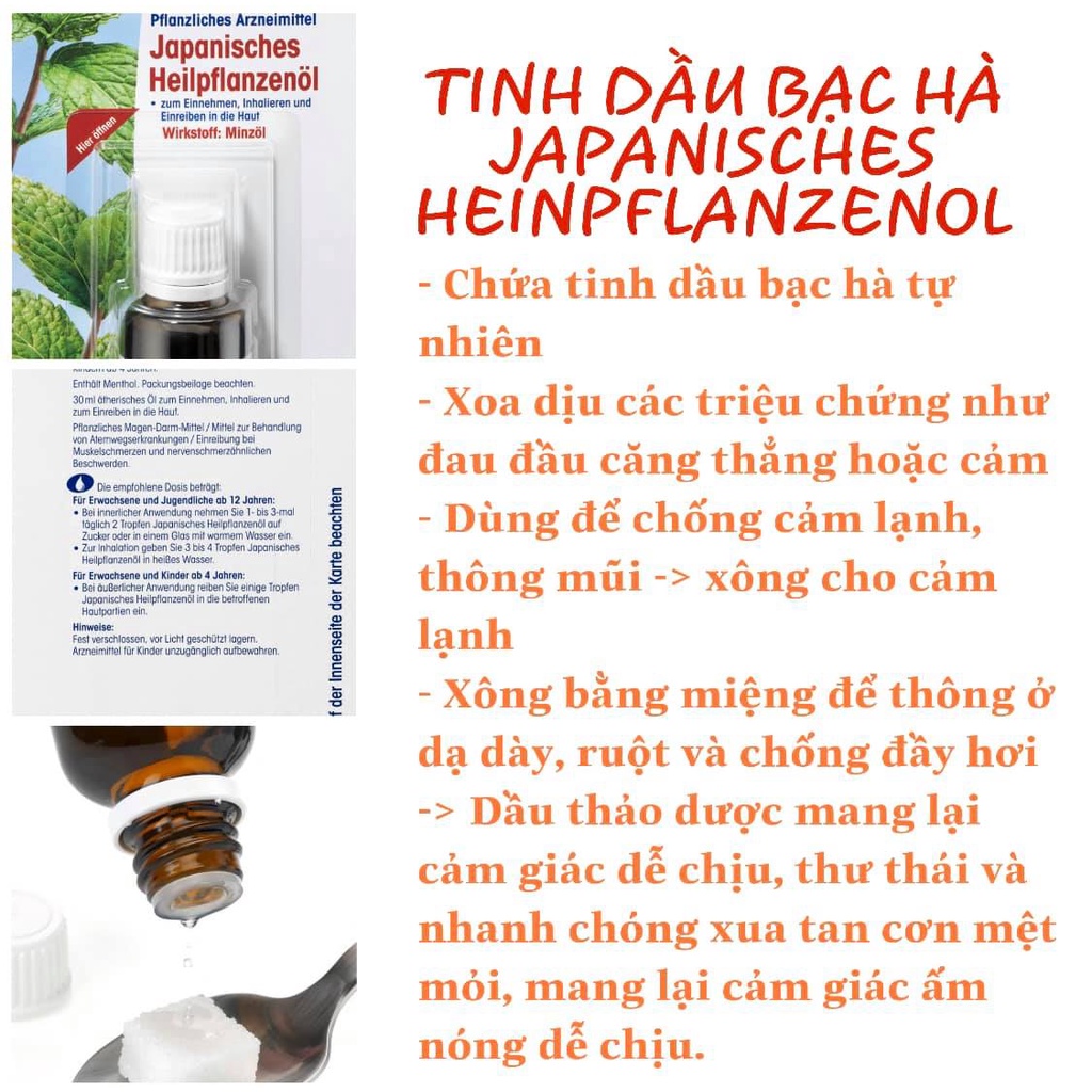 TINH DẦU BẠC HÀ JAPANISCHES HEINPFLANZENOL