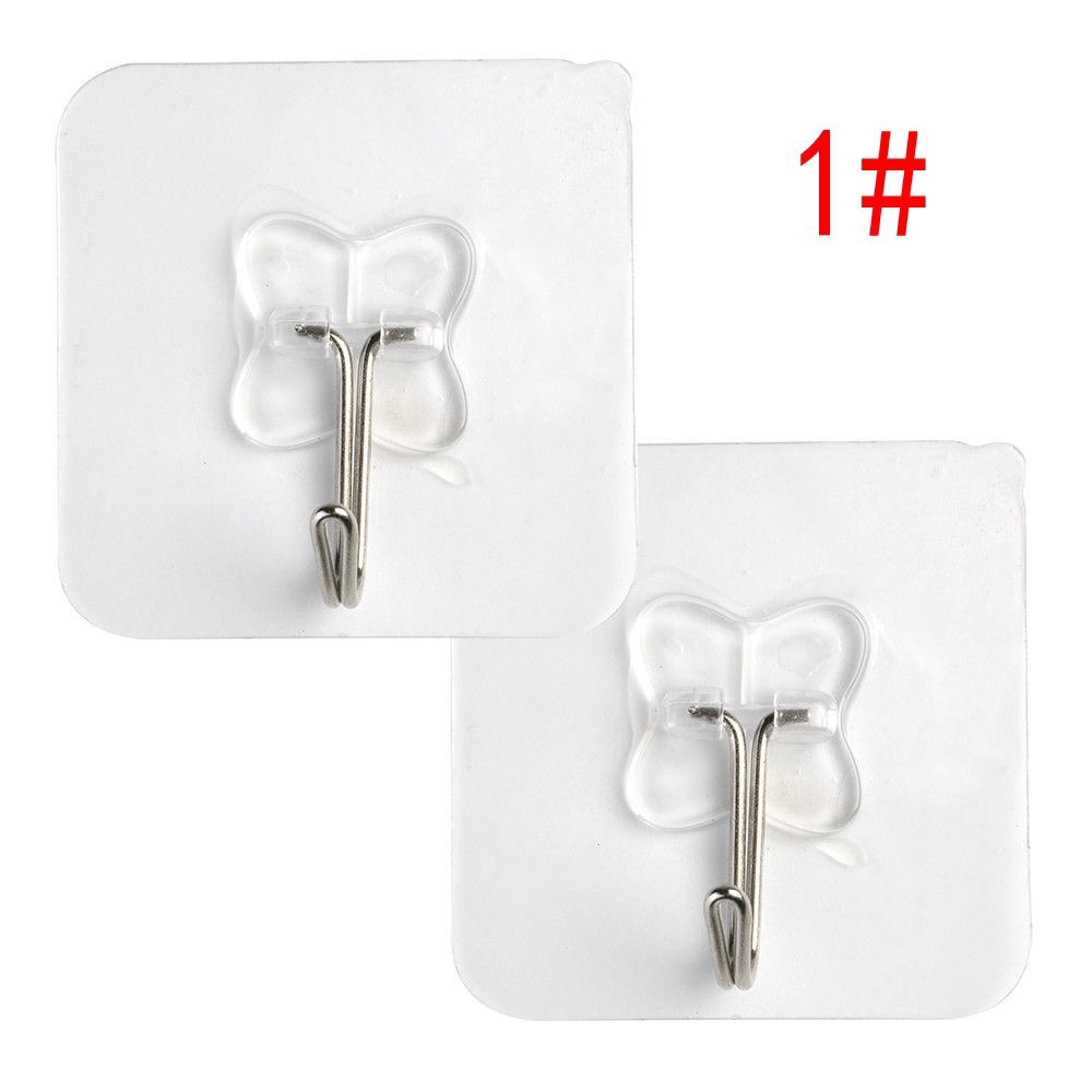 Set 2 Móc Treo Đồ Có Giác Hút Trong Suốt Tiện Dụng
