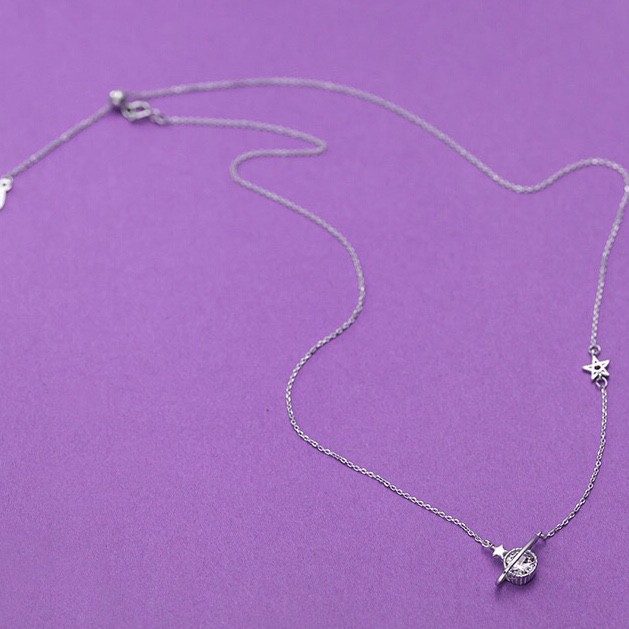 Dây Chuyền MG STUDIO Mặt Hình Sao Thổ Đính Đá Chất Liệu Bạc Sterling 925 | BigBuy360 - bigbuy360.vn