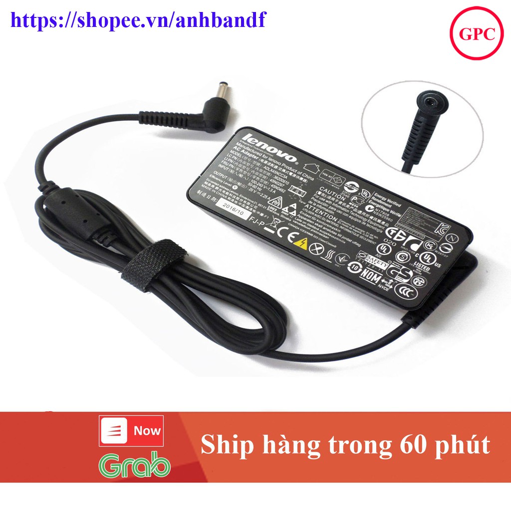 Sạc Laptop LENOVO 20V 2.25A Chân Nhỏ loại ZIN dùng cho các máy Lenovo Ideapad 100-15IBY 100-15IBD 100-14IBY 100-14IBD