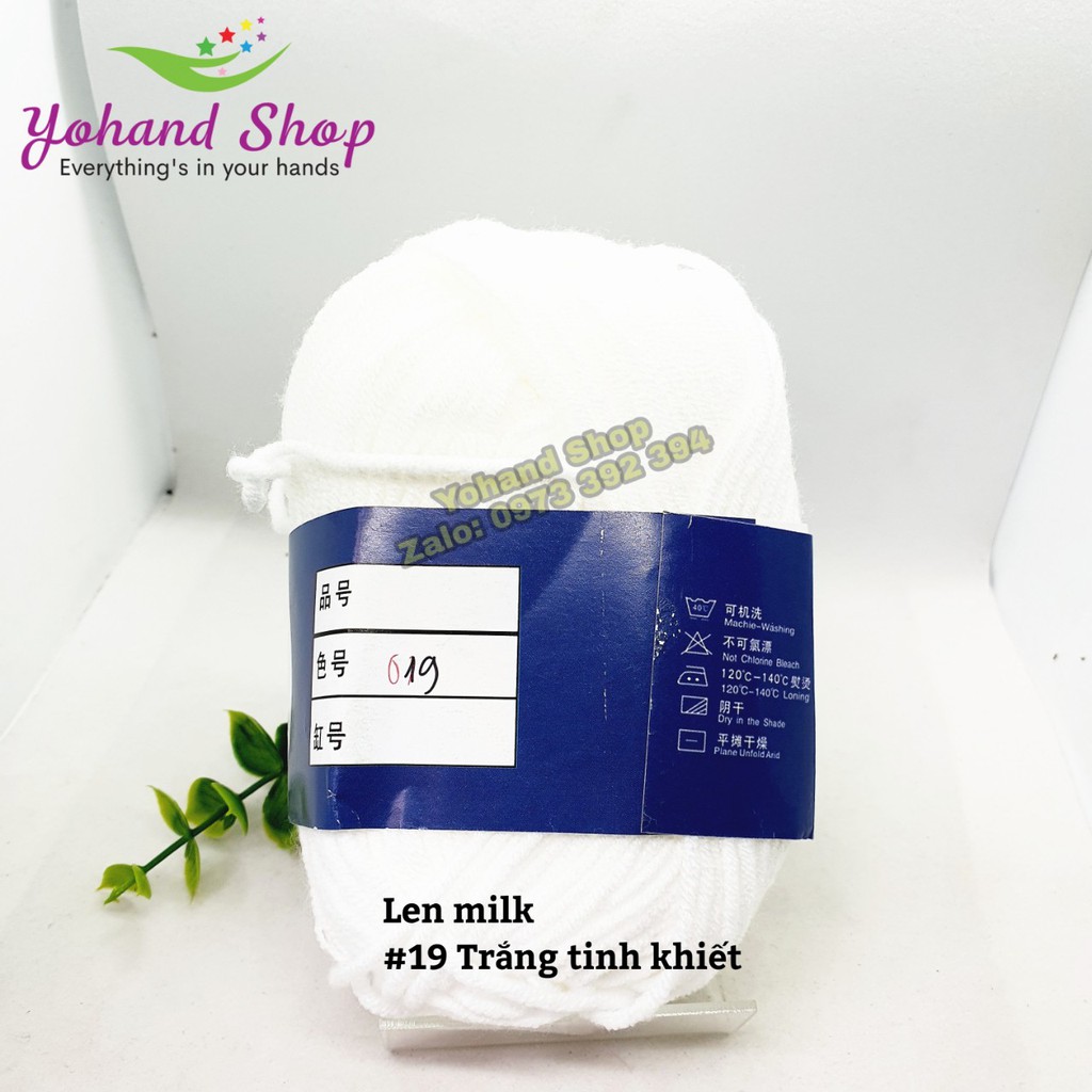 Len milk bò - milk baby ( cuộn 50gram) Bảng màu 1/2