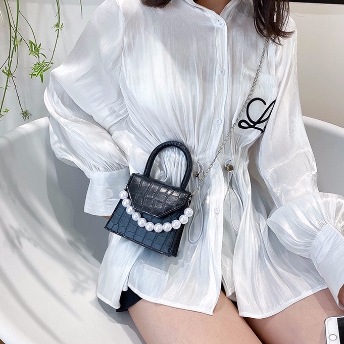 Túi mini đeo chéo đẹp da cá sấu đi chơi phong cách hàn quốc TBB30