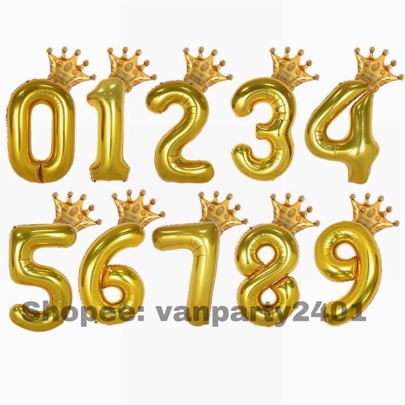 Bóng số size lớn  trang trí sinh nhật, thôi nôi, party, dã ngoại…
