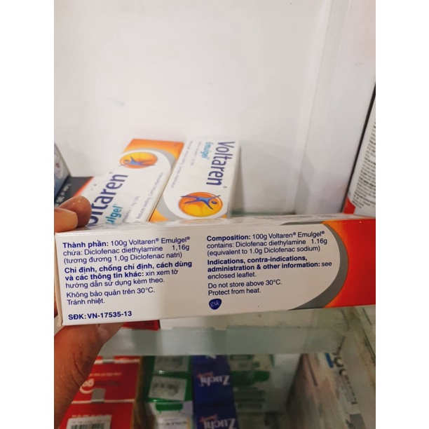 Gel xoa bóp Voltaren Emulgel dành cho người chơi thể thao , đau nhức chân tay