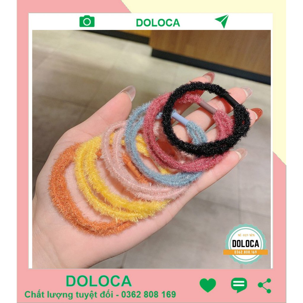 Dây buộc tóc hàn quốc nhiều màu Dây Buộc Tóc Co Giãn Phong Cách Hàn Quốc