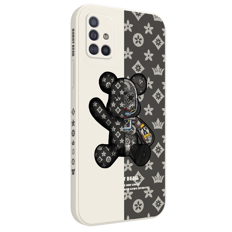 Ốp Điện Thoại Silicon Dẻo Họa Tiết Chú Gấu Dễ Thương Cho Samsung Galaxy A71 A51 4G A21S A31 A41
