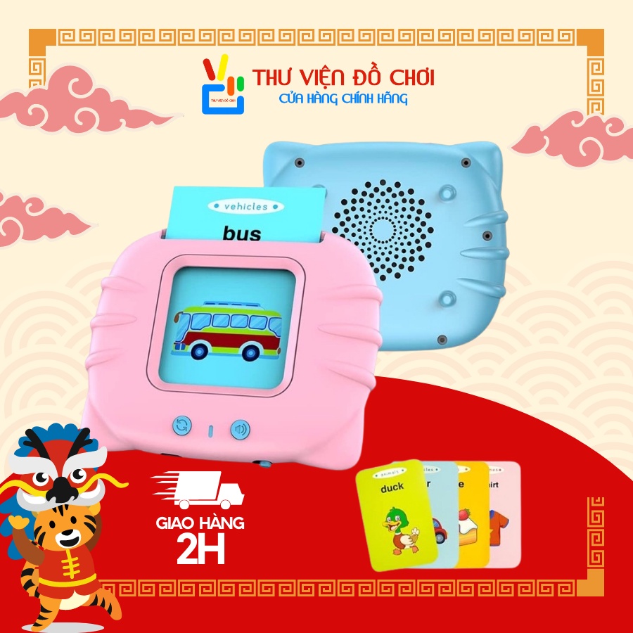 Máy Đọc Thẻ Flashcard Tiếng Anh Cho Trẻ Em - Gồm 224 Từ Vựng Không Có Sóng Điện Từ - Thư Viện Đồ Chơi