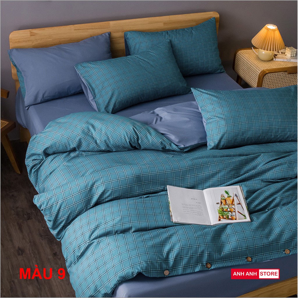 Bộ Vỏ Chăn Ga Gối CARO - Cotton dày dặn, màu sắc tươi sáng | BigBuy360 - bigbuy360.vn