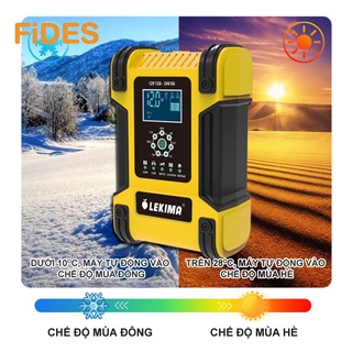 Máy sạc bình ắc quy lekima 12v - 12ah. 24v - 6ah sạc ắc quy xe máy ô tô pin lithium, khử sunfat. tự ngắt khi đầy - fides