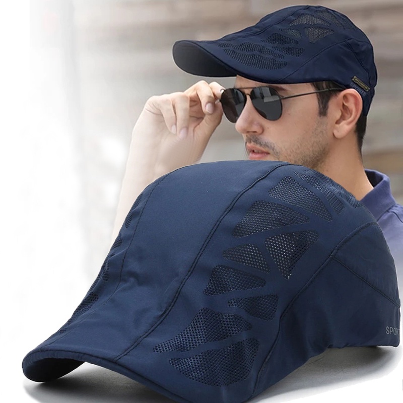 Mũ Beret Thể Thao Phối Lưới Thoáng Khí Thời Trang Mùa Hè Cho Nam Và Nữ