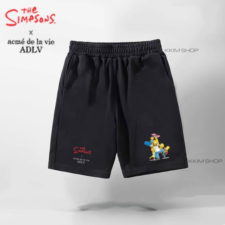 QUẦN SHORT ADLV The Simpsons Nam Nữ, quần đùi thun unisex form rộng thể thao, lửng cộc ngắn mặc nhà KKIMSHOP