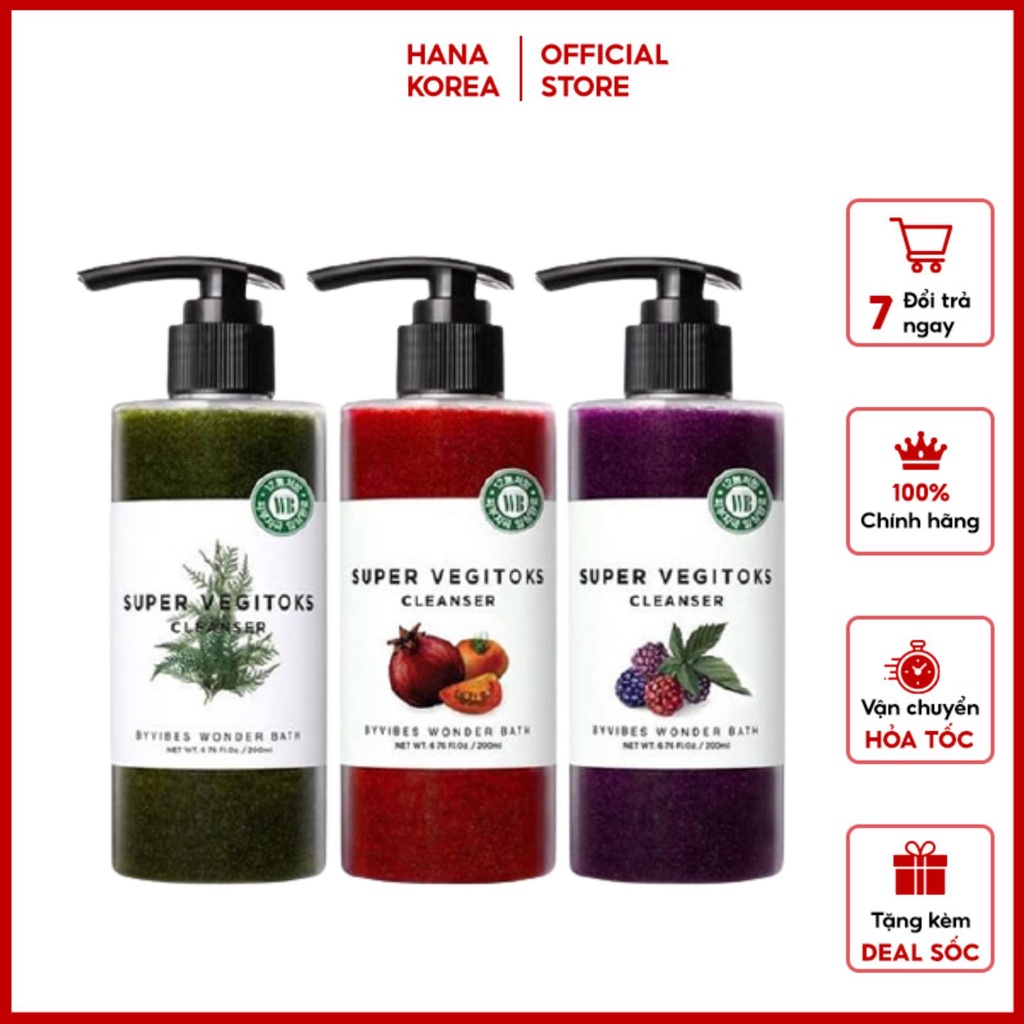 SỮA RỬA MẶT THẢI ĐỘC RAU CỦ QUẢ Super Vegitoks Cleanser