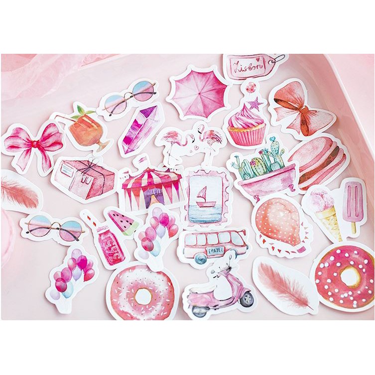 Hộp 46 Miếng Dán Sticker Trang Trí Con Đường Đi Đến Trái Tim Nàng