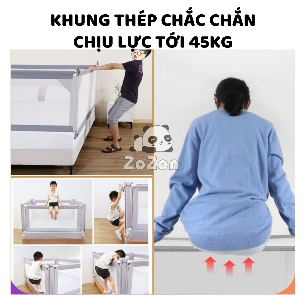 Thanh Chắn Giường Cho Bé] Chặn Giường An Toàn 1m6 1m8 2m 2m2 (GIÁ 1 THANH) Phân Phối Chính Hãng Zozon