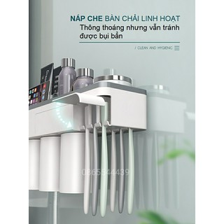 Khay để bàn chải cốc hút tự động