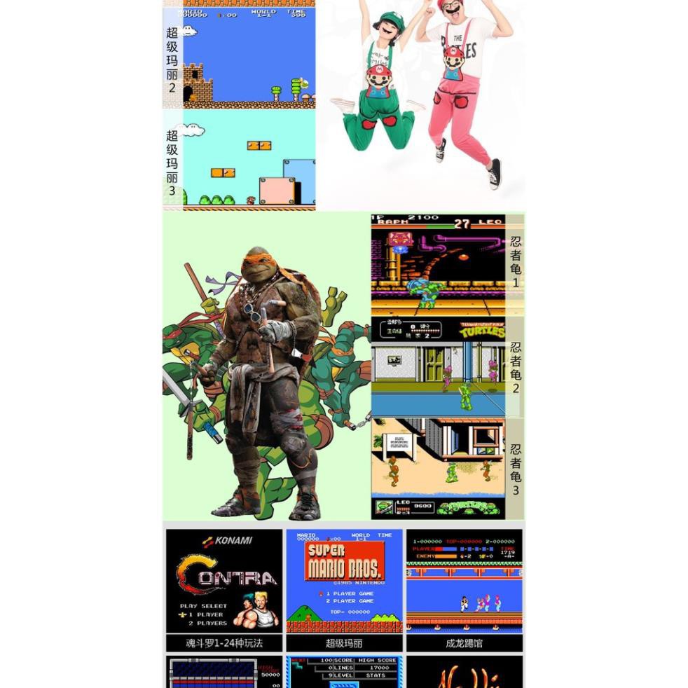 Máy chơi game 4 nút FamilyComputer có 500 trò chơi không trùng lập trong máy + băng 132 trò