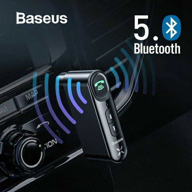 Bộ Bluetooth Receiver dùng cho xe hơi Baseus Qiyin AUX (Car AUX 3.5mm Bluetooth Receiver/ Adapter)