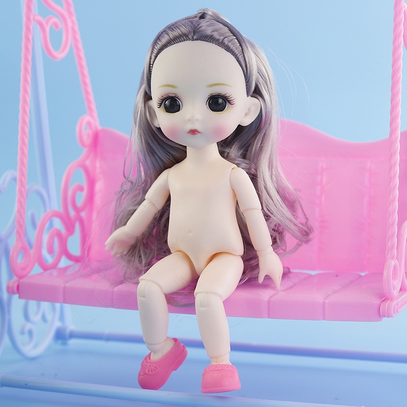 Búp Bê BJD 16cm 13 Khớp Nối Chân Thật Xinh Xắn