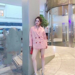 Áo vest hồng dấu quần sang chảnh 2608_BNY