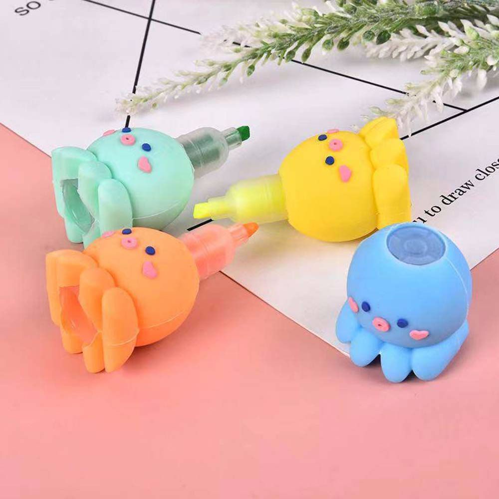 Bút Dạ Quang Hình Bạch Tuộc Nhiều Màu Sắc