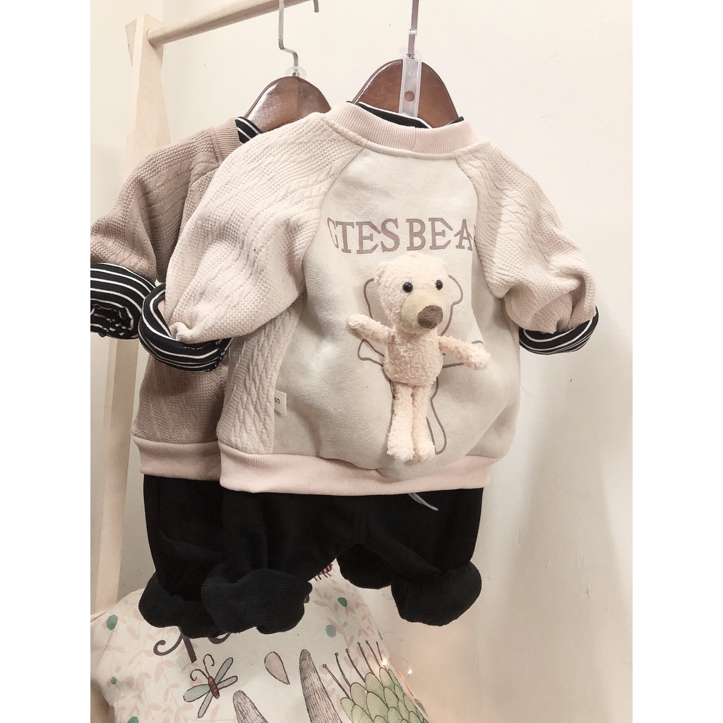 SET BỘ CADIGAN GẤU XINH  - 4 MÓN CHO BÉ TRAI 7-17KG