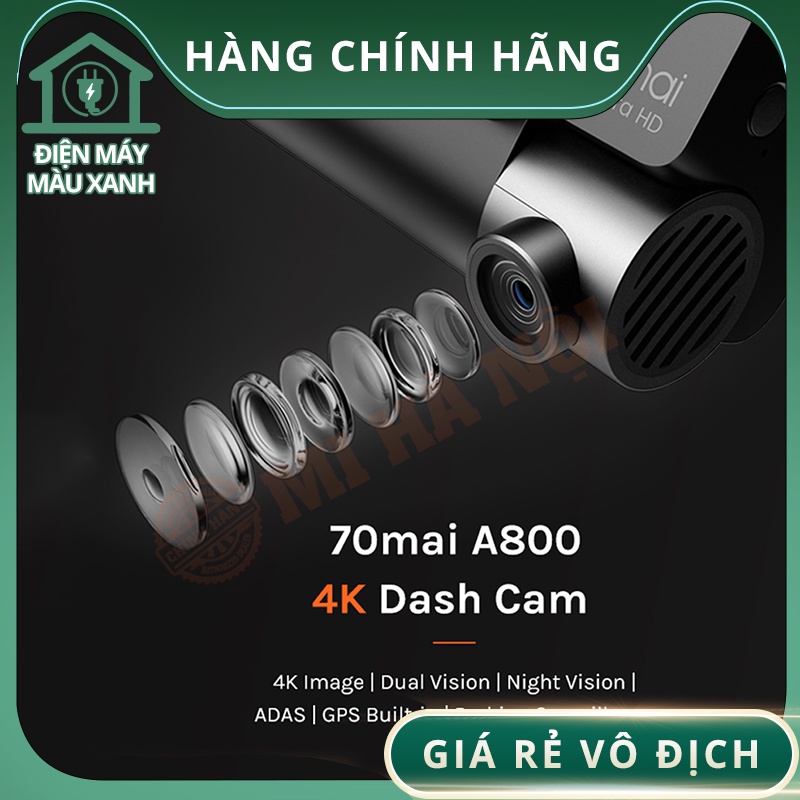 Camera hành trình 70mai Dash Cam A800S 4K - Bản quốc tế | BigBuy360 - bigbuy360.vn