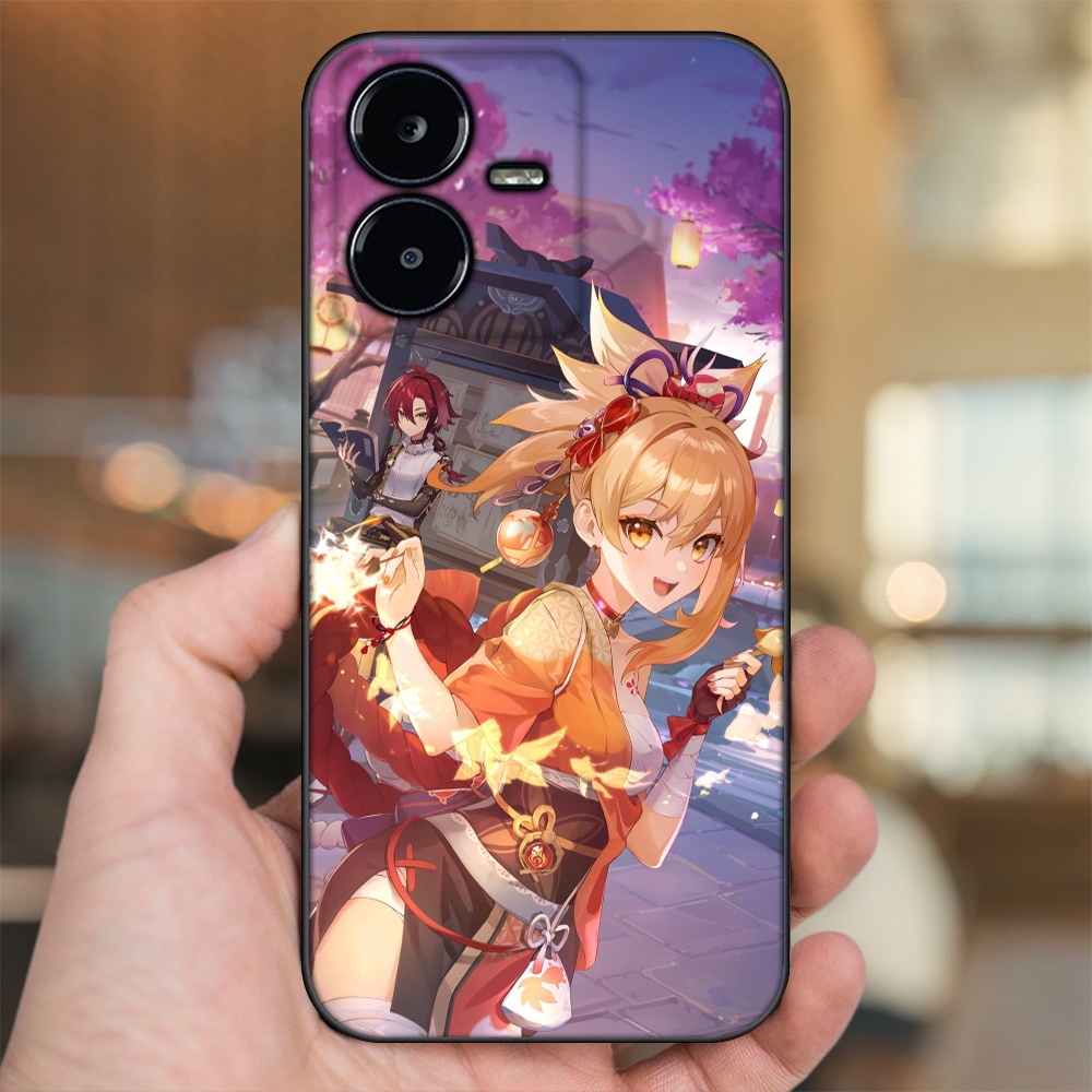 Ốp lưng Vivo Y22s viền đen in hình Yoimiya Genshin Impact