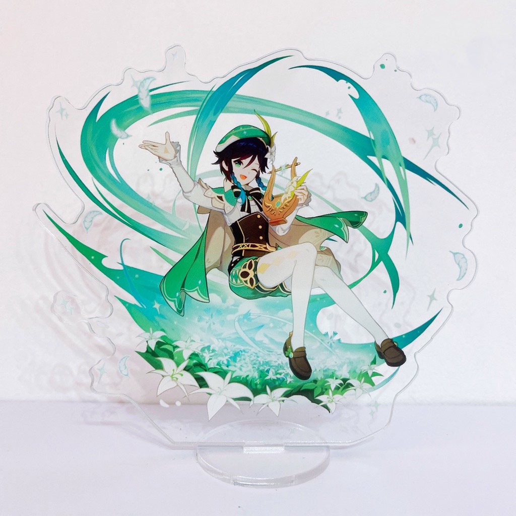 Mô hình standee genshin impact nhiều mẫu có nền nhân vật game Hutao, Zhongli, Miko, Raiden Shogun...v.v