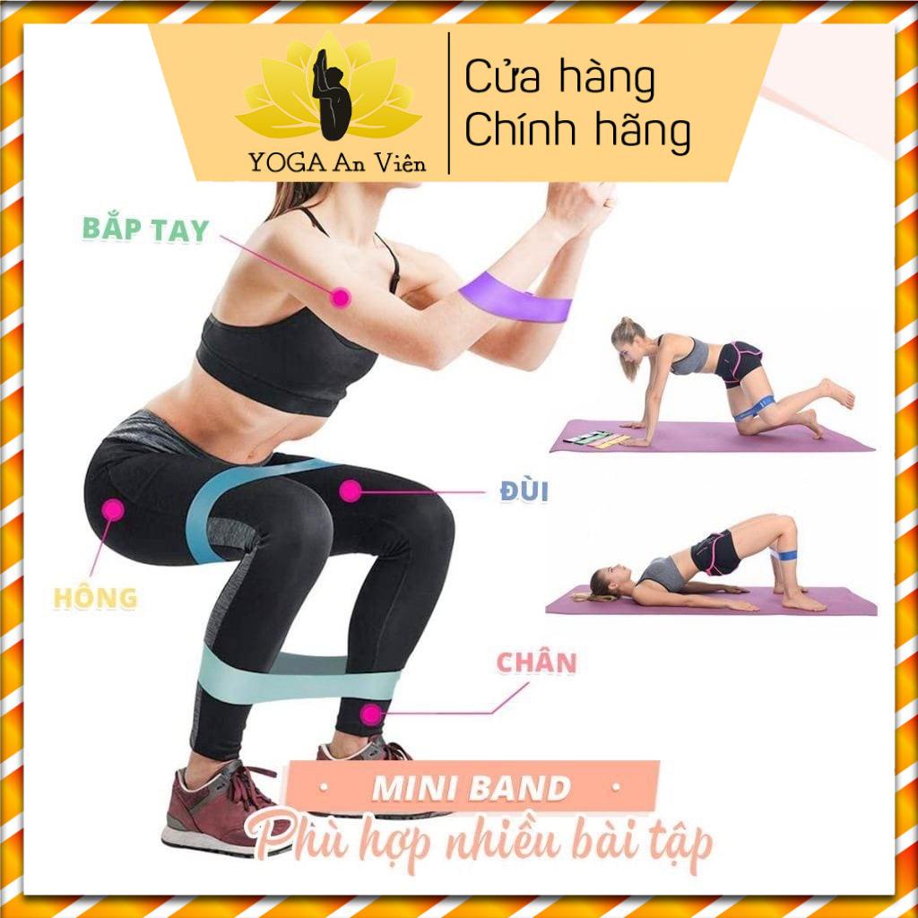 Bộ 3 dây kháng lực Mini Band cao su cao cấp- Yoga An Viên