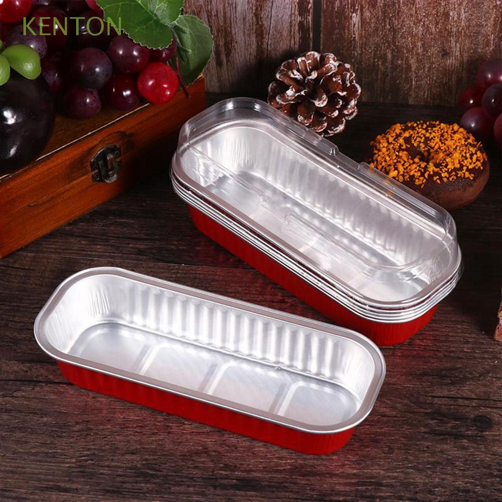 Set 10 Khay Nhôm Hình Chữ Nhật Chịu Nhiệt Dùng Đựng Bánh Tráng Miệng